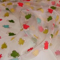 Színes madaras organza függöny